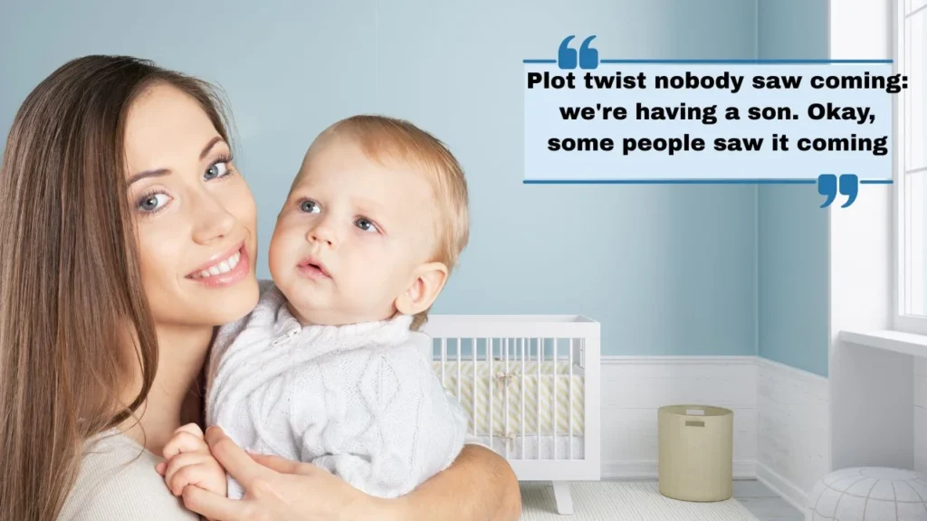 Gender Reveal Video Captions for a Boy