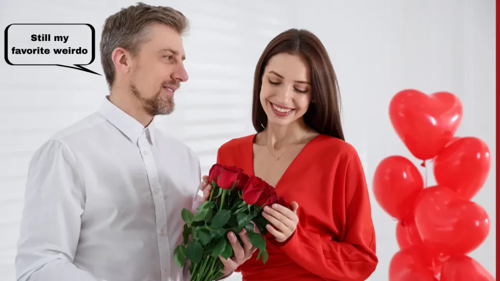 Cute but funny anniversary captions for her: