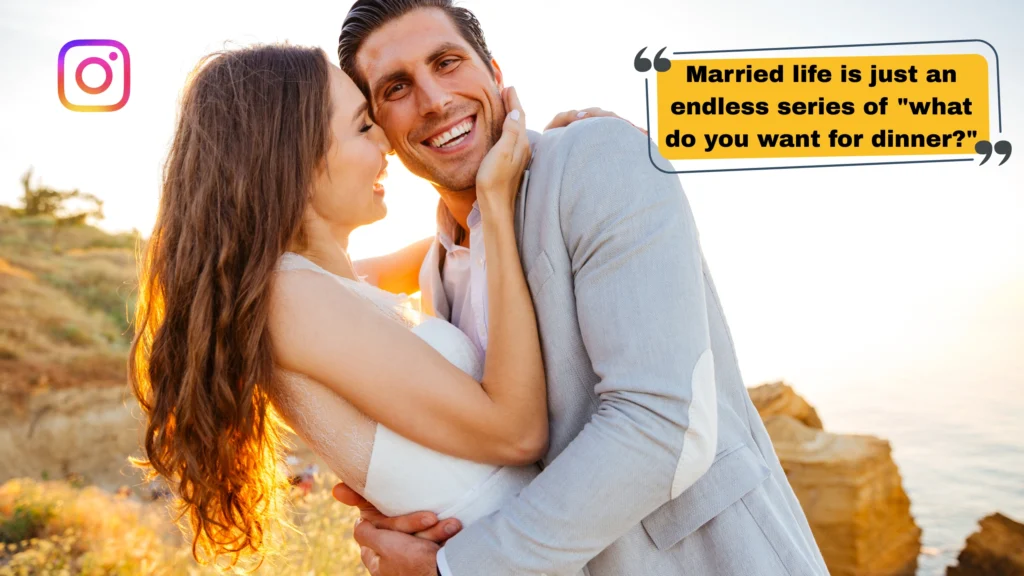 Cute married couple captions