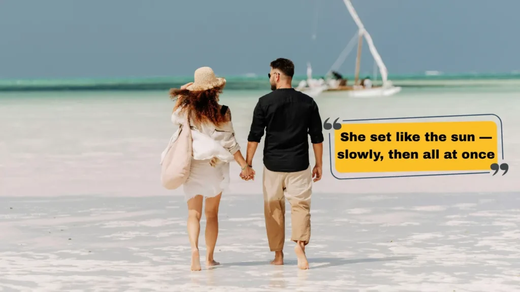 Romantic and Couple Beach Captions