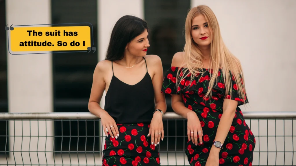 Attitude & Confident Suit Captions for Girls