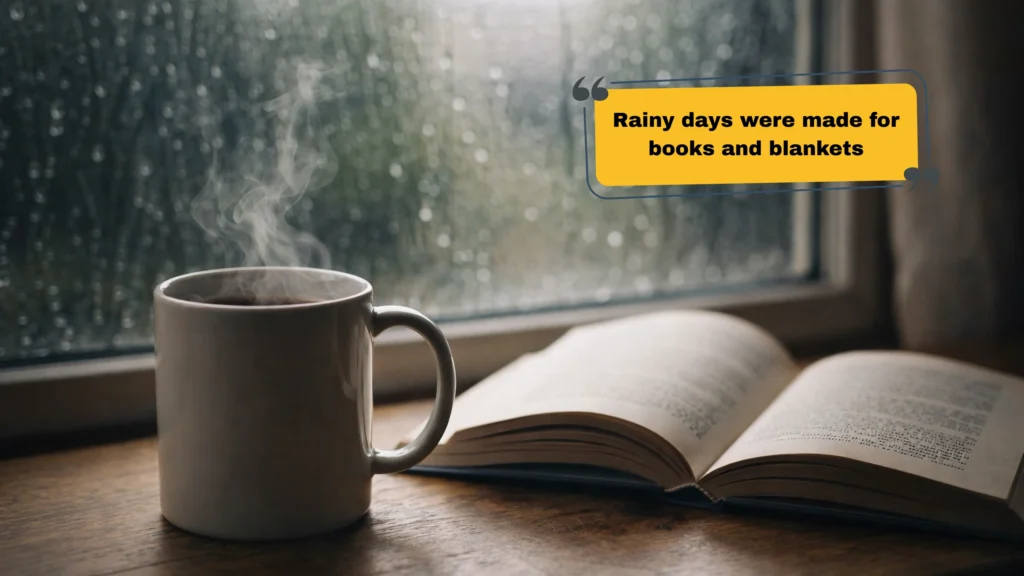 Cozy Reading Captions for Rainy Days and Slow Mornings